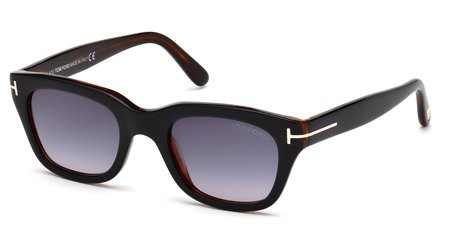 Tom Ford SNOWDON Sunglasses, 05B - Black/other / Gradient Smoke