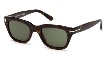 Tom Ford SNOWDON Sunglasses, 52N - Dark Havana / Green