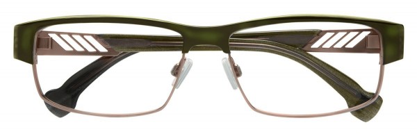 Marc Ecko SNAKE EYES Eyeglasses, Olive Horn