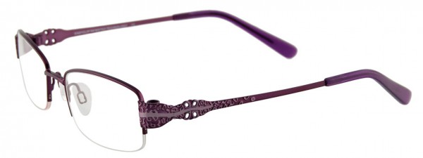 EasyClip EC237 Eyeglasses, SATIN PURPLE AND LIGHT PLUM
