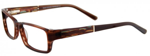 Takumi T9965 Eyeglasses, MARBLED BROWN AND CLEAR
