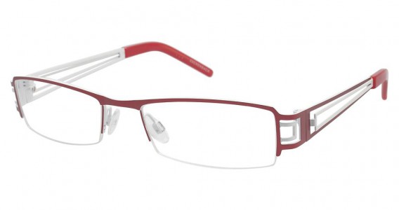 Humphrey's 582123 Eyeglasses, MATTE RED WITH WHITE (50)