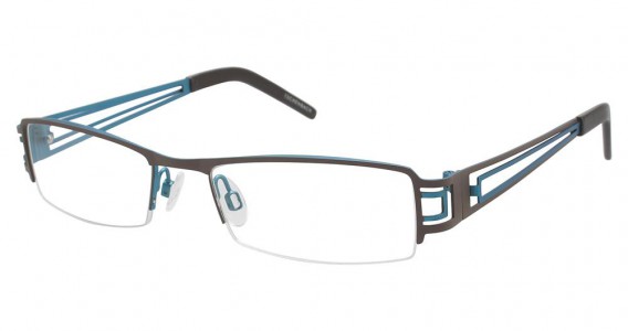 Humphrey's 582123 Eyeglasses, MATTE BROWN WITH BLUE (67)