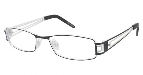 Humphrey's 582124 Eyeglasses, MATTE BLACK WITH WHITE (10)