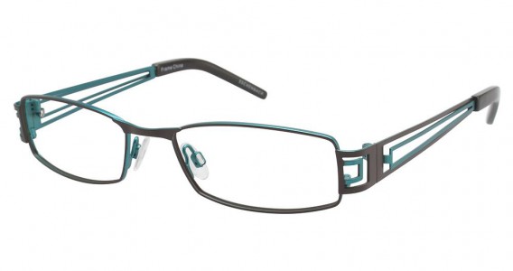 Humphrey's 582124 Eyeglasses, MATTE DARK BROWN WITH TURQUOISE (67)