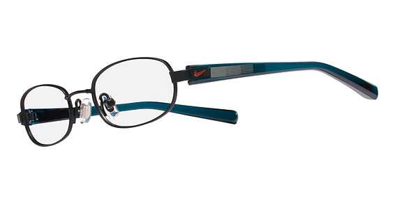 Nike NIKE 4671 Eyeglasses, 007 SATIN BLACK CHROME / GREEN