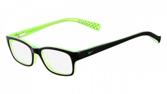 Nike NIKE 5513 Eyeglasses, (001) BLACK/GREEN/CRYSTAL