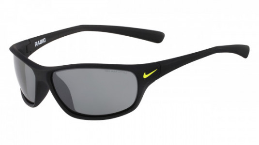 Nike RABID EV0603 Sunglasses, (007) MATTE BLACK/VOLT WITH GREY W/SILVER FLASH  LENS