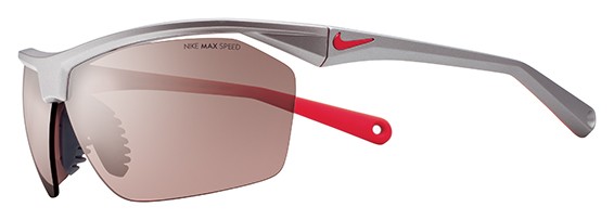 Nike TAILWIND 12 E EV0656 Sunglasses, 566 MATTE PLATINUM/HYPER RED/SPEED