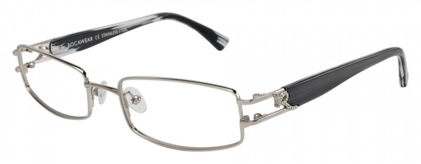 Rocawear R231 Eyeglasses, SSLV SILVER/GREY HORN