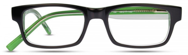 David Benjamin DB-157 Eyeglasses, 2 - Black / Mint / Honeydew