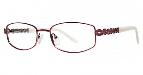 Genevieve AUBREY Eyeglasses, Matte Burgundy/Silver