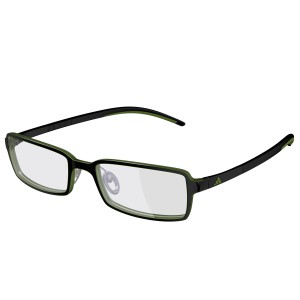 adidas A691 Lite Fit Full Rim SPX Eyeglasses, 6063 green matte