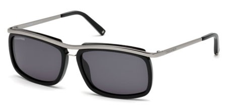 Dsquared2 DQ-0117 Sunglasses, 01A - Shiny Black / Smoke