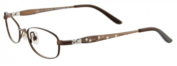 EasyClip EC262 Eyeglasses, SATIN CHOCOLATE AND SILVER