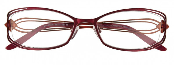 EasyClip EC246 Eyeglasses, 030 - Matt Dark Red & Gold