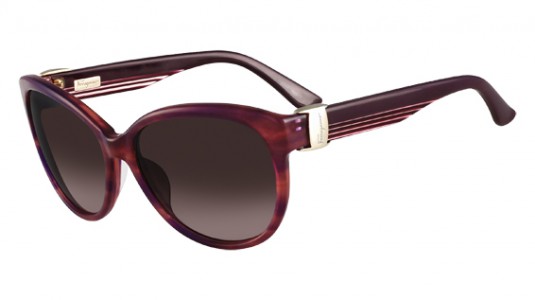 Ferragamo SF651S Sunglasses, 533 STRIPED PURPLE
