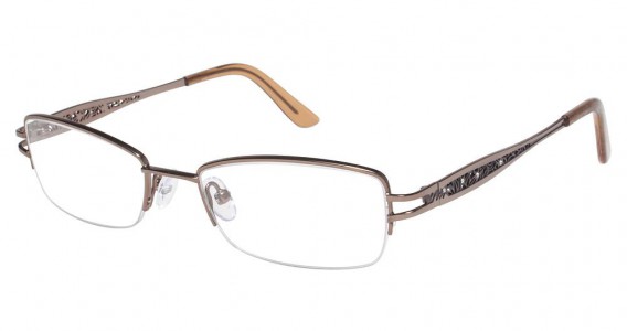 Tura R105 Eyeglasses, LIGHT BROWN W/DARK BROWN (BRN)