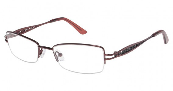 Tura R105 Eyeglasses, SEMI MATTE RED BLACK (BUR)