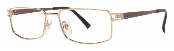 Seiko Titanium T1006 Eyeglasses, C93 Gold/Cocoa Brown
