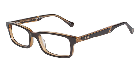 Lucky Brand Double Stitch Eyeglasses, BRO Brown