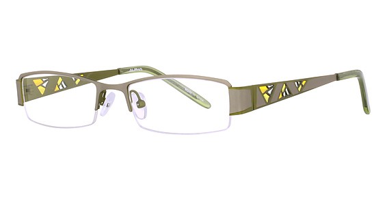 Alpha Viana 3014 Eyeglasses, C1 GUN/GREEN