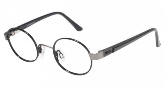 O!O 830036 Eyeglasses, BLACK / SILVER (10)