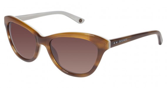 Bogner 736053 Sunglasses, Amber Tortoise w/ White (60)
