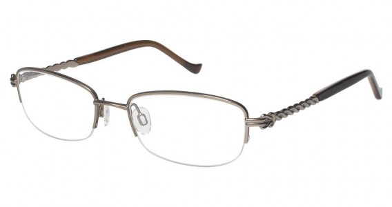 Tura R504 Eyeglasses, Brown w Antique gold (BRN)
