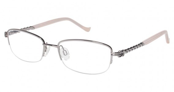 Tura R504 Eyeglasses, Light Gunmetal w Pink (GUN)