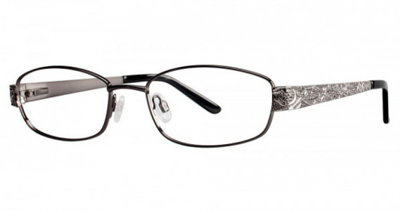 Genevieve WOVEN Eyeglasses, Gunmetal/Silver