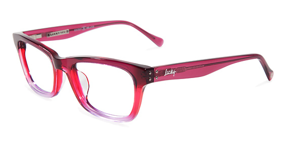 Lucky Brand Tropic Eyeglasses, RAS Raspberry