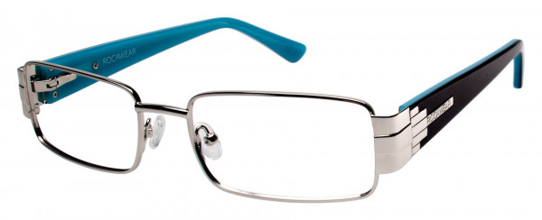 Rocawear RO384 Eyeglasses, SLV SILVER/BLACK