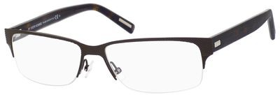 Dior Homme Dior 0185 Eyeglasses, 0CE6(00) Semi Matte Black Dark Havana