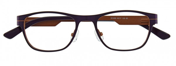 EasyClip EC269 Eyeglasses, 080 - Matt Dark Plum & Copper