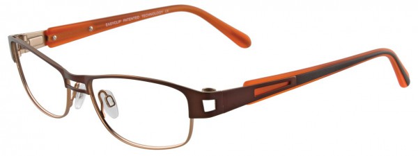 EasyClip EC284 Eyeglasses, SATIN DARK BROWN