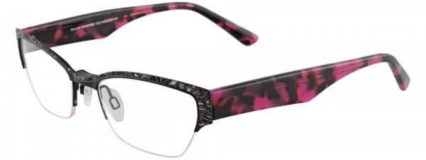 Takumi T9996 Eyeglasses, 090 - Blk&Grey/Pink&DrkRed