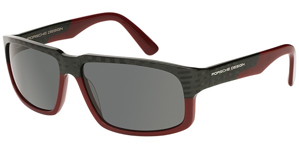 Porsche Design P 8547 Sunglasses, Carbon, Dark Red (C)