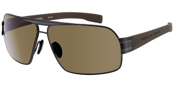 Porsche Design P 8543 Sunglasses, Dark Brown, Matte Brown (B)