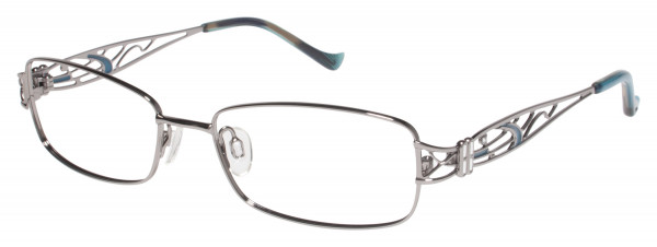 Tura R103 Eyeglasses, Gun/Teal Enamel (GUN)