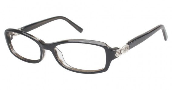 Tura R502 Eyeglasses, Black/ Crystal with Silver (BLK)