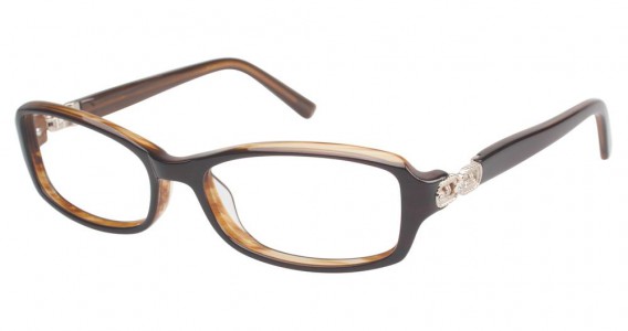 Tura R502 Eyeglasses, Brown Crystal w/ Antique gold (BRN)