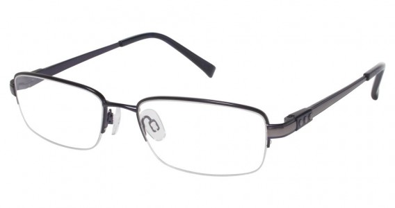 Tura T117 Eyeglasses, Satin Navy Blue/Gunmetal (BLU)