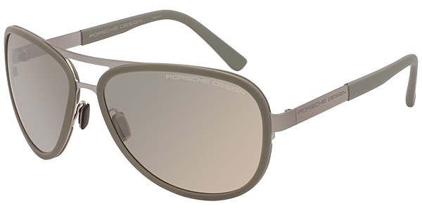 Porsche Design P 8567 Sunglasses, Titanium, Olive Gray (D)