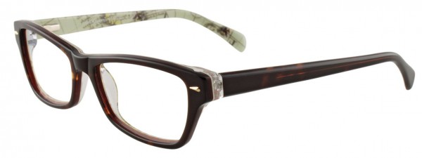 EasyClip EC287 Eyeglasses, MARBLED DARK BROWN