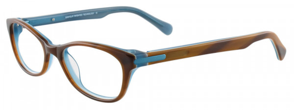 EasyClip EC286 Eyeglasses, 010 - Marbled Caramel & Light Blue