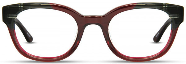 Cinzia Designs CIN-5013 Eyeglasses, 1 - Cherry / Black Plaid