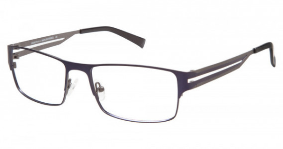 L'Amy Philippe Eyeglasses, C03 Matte Navy/ Matte Dark Gun