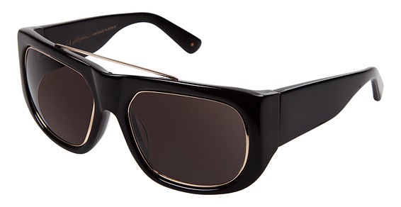 Phillip Lim RYDER Sunglasses, BLK BLACK (Solid dark grey)