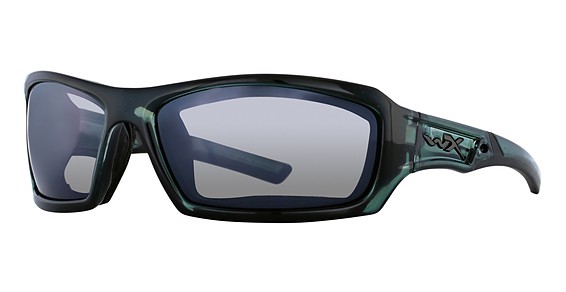 Wiley X ECHO Sunglasses, Smoke Steel Blue (Grey Silver Flash)